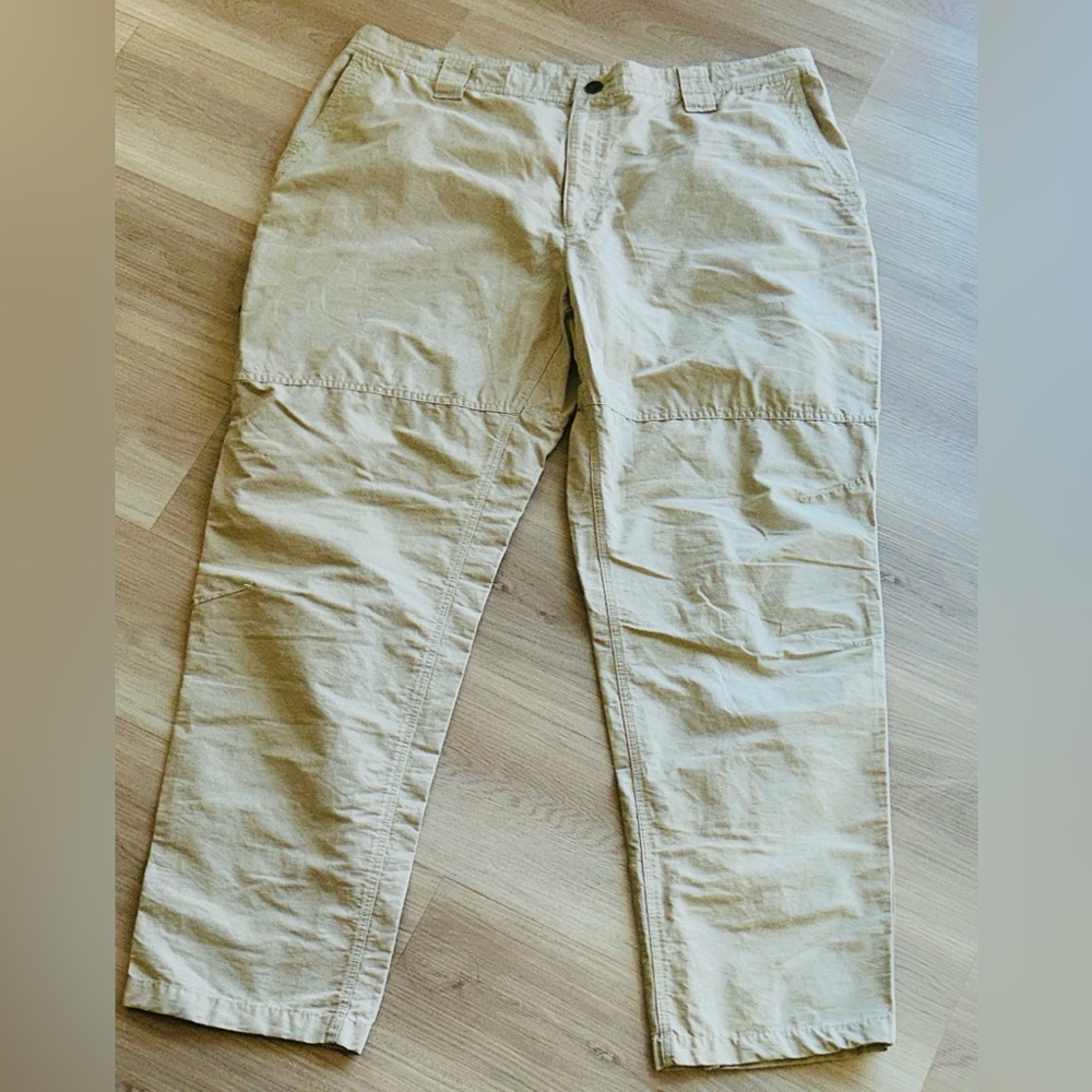 Columbia Men's Utility Pants W40 Tan Khaki Hiking Casual Cotton Outdoor Athletic